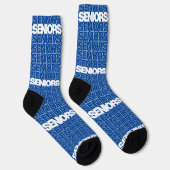 Blue Seniors Seniors Seniors Socks Sokken (Rechts)