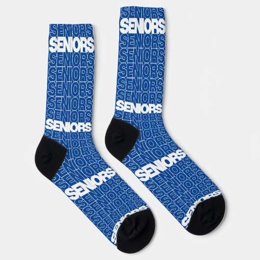 Blue Seniors Seniors Seniors Socks Sokken (Rechts)