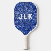 Blue Sequin Signature Pickleball Paddle (Voorkant)