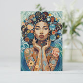 "Blue Serenity" Flat Dank u kaart (Staand voorkant)