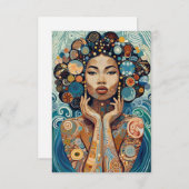 "Blue Serenity" Flat Dank u kaart (Voorkant / Achterkant)