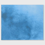 Blue Serenity – Waterverf textuur inpakpapier (Vlak)