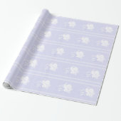  Blue Serenity White Rose Wedding Cadeaupapier (Uitgerold)