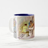Blue Series Jazz Coffee Mugs Tweekleurige Koffiemok (Voorkant links)