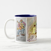 Blue Series Jazz Coffee Mugs Tweekleurige Koffiemok (Links)