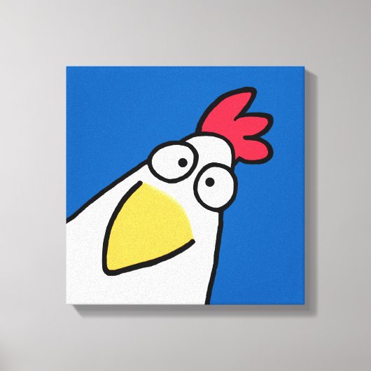 Blue SERIOUS CHICKEN door Sandra Boynton Canvas Afdruk (Voorkant)