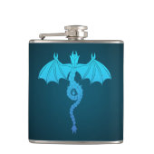 Blue Serpent Dragon Heupfles (Voorkant)