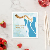 Blue Seudah HaMafseket Jom Kippur Servet (Insitu)