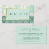 Blue Shabby Chic Spa Bath Soak Soap Body Butter Visitekaartje (Voorkant / Achterkant)