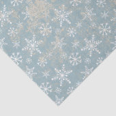 Blue Shabby Grungy Snowflakes Tissue Paper Tissuepapier (Detail)