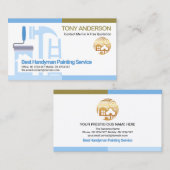 Blue ShadBorder Handyman Construction Tools Visitekaartje (Voorkant / Achterkant)