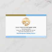 Blue ShadBorder Handyman Construction Tools Visitekaartje (Achterkant)