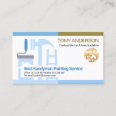 Blue ShadBorder Handyman Construction Tools Visitekaartje (Voorkant)
