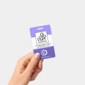 Blue Shade Columns Foto Employee Medical ID Badge (Handheld)