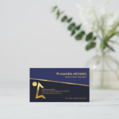 Blue Shade Layers Kneeling Man Pastor Counselor Visitekaartje (Staand voorkant)