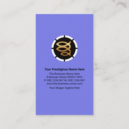 Blue Shade Layers Silve Tab Christelijk ministerie Visitekaartje (Achterkant)