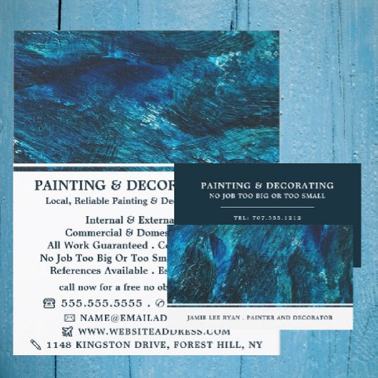 Blue Shade, Painter & Decorator Adverteren Flyer