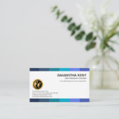 Blue Shade Stripes-personeelswerving Visitekaartje (Staand voorkant)