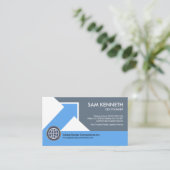 Blue Shades Arrow Column CEO Owner Visitekaartje (Staand voorkant)