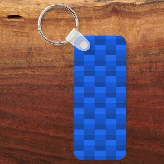 Blue Shades Color Blocks Sleutelhanger (Voorkant)