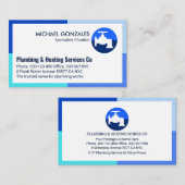 Blue Shades Frame Faucet Plumbing Works Visitekaartje (Voorkant / Achterkant)