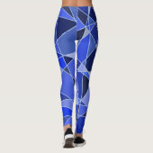 Blue Shades Geometric Crystal Design Leggings (Achterkant)