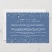 Blue Shades Snowflakes Christmas Stylish Collage Feestdagenkaart (Achterkant)