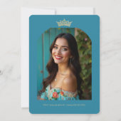 Blue Shades Spanish Mexican XVs Floral Border Kaart (Achterkant)