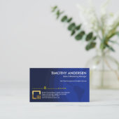 Blue Shades Wereldbol Location Direction Marketing Visitekaartje (Staand voorkant)