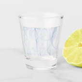 Blue Shadow Patroon Shot Glas (Voorkant)