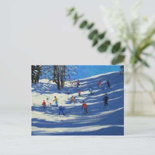 Blue shadows Morzine Briefkaart (Staand voorkant)