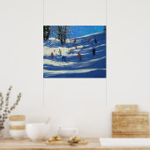 Blue shadows Morzine Poster (Keuken)