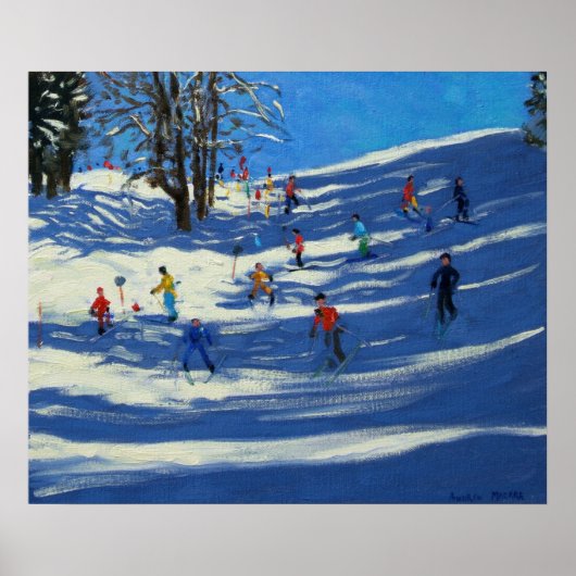Blue shadows Morzine Poster (Voorkant)