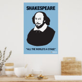 Blue Shakespeare Classroom Poster (Keuken)