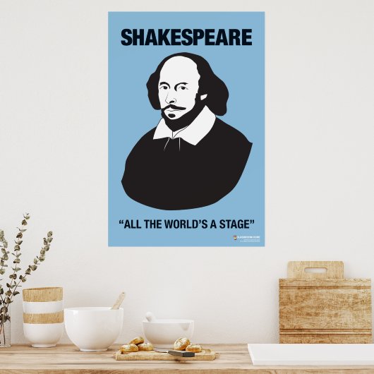 Blue Shakespeare Classroom Poster (Keuken)
