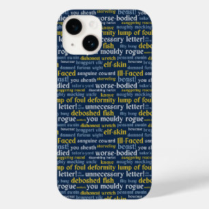 Blue Shakespeare Insult Funny Classic Literature Case-Mate iPhone 14 Hoesje