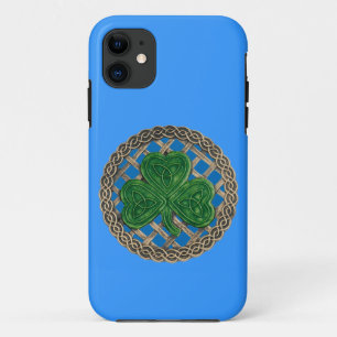 Blue Shamrock and Celtic Knots iPhone 5 Hoesje