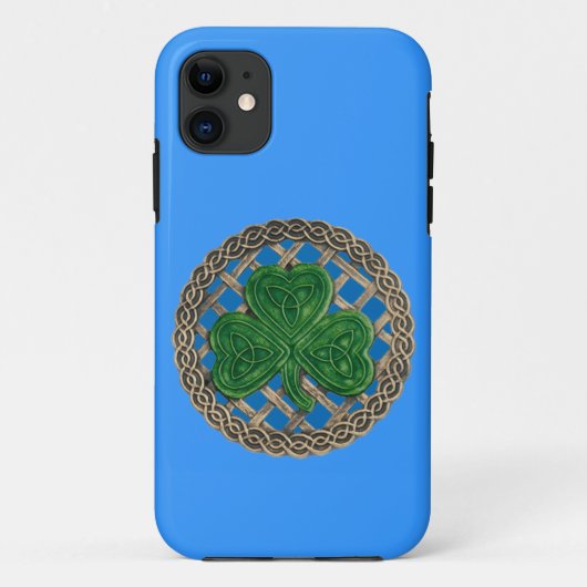Blue Shamrock and Celtic Knots iPhone 5 Hoesje (Achterkant)