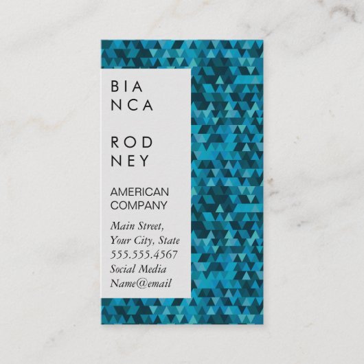 Blue Shapes Corporate Visitekaartje (Voorkant)