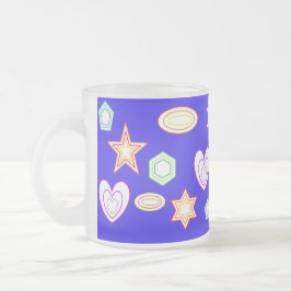 Blue Shapes mug Matglas Koffiemok
