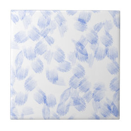 Blue Shapes Pattern Ceramic Tile Tegeltje