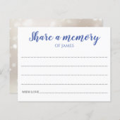 Blue Share a Memory Memorial Celebration of Life (Voorkant / Achterkant)