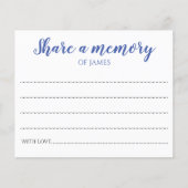 Blue Share a Memory Memorial Celebration of Life (Voorkant)