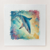 Blue Shark 070824AREF119 - Watercolor Legpuzzel (Horizontaal)