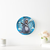 Blue Shark Boy Anime Art Ronde Klok (Huis)
