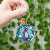 Blue Shark Boy Anime Art Sleutelhanger (Hand)