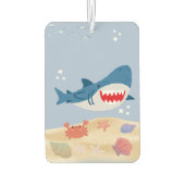 Blue shark car mat luchtverfrisser (Achterkant)