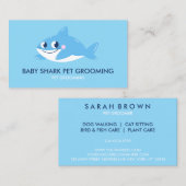 Blue Shark Fish | Baby Sitter Care Visitekaartje (Voorkant / Achterkant)
