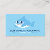 Blue Shark Fish | Baby Sitter Care Visitekaartje (Voorkant)