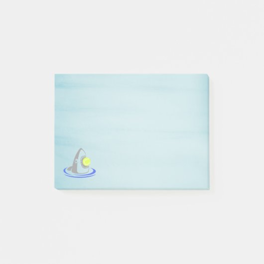 Blue Shark Tennis Ball Attack Post-it® Notes (Voorkant)